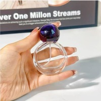 Flacon de parfum exquis en forme de globe de 25 ml, mini flacon pulvérisateur en verre avec bouchon en pierre précieuse colorée pour les voyages et les cadeaux