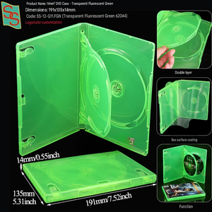 Boîte de rangement de remplacement personnalisée pour jeux XBOX 360 à double disque, boîte de protection verte pour jeux DVD CD vidéo - Product Image 4