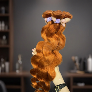 Extensiones de Cabello Humano Remy Indio a Granel, Ondulado, con Puntas Completas, Doble Trama a Máquina, Teñidas - Product Image 4