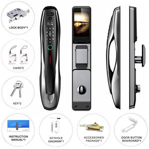 שדרוג טוויה wifi 3d פנים זיהוי פנים חיצוני חכם דיגיטלי ביומטרי מנעול דלת עץ אלומיניום דלת ראשית מנעול חכם - Product Image 4