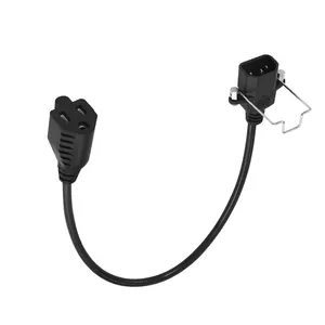 NEMA Outdoor Extension Cord Waterproof Deep Black 16 AWG IEC C14, Flexible Long Wires Perfect for Home or Office Use