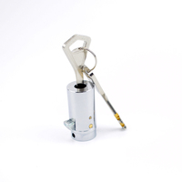 Serrure de cylindre en acier inoxydable haute sécurité moderne de grade 2 ANSI pour distributeur automatique, 2 clés en laiton, finition chromée brillante