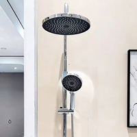 Ensemble de douche moderne en acier inoxydable avec jets pluie et pulvérisation douce, barre coulissante pour hôtels, appartements et villas