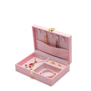 PU Leather Velvet Jewelry <b>Boxes</b> Ring Necklace <b>Earring</b> <b>Gift</b> Box for Gold Jewelry Packaging Organizer Box - Product Image 3