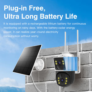 BG66DR CMOS Eingebaute Sirene Zwei-Wege-Audio-Scheinwerfer-Bewegungs erkennung 2-Wege-Talk 2K Solar Outdoor 4G LTE Mobilfunk-Smart-Kamera - Product Image 4