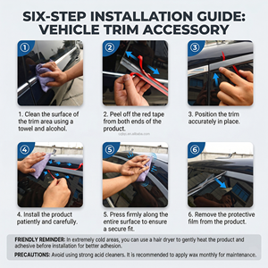 Tira de Moldura Decorativa Cromada para Ventana de Puerta Negra, Accesorios Personalizados para Coche al por Mayor para Volkswagen <span class=keywords><strong>Arteon</strong></span> CC 2010-2016 - Product Image 3