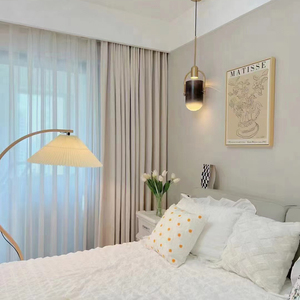 <span class=keywords><strong>Tenda</strong></span> a Pieghe a S Motorizzata su Misura, Moderna ed Ecologica, Oscurante in Velluto 150*150cm per Soggiorno e Camera da Letto - Product Image 2
