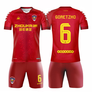 Logo kustom Set seragam sepak bola kaus tim pakaian Olahraga kaus latihan sepak bola pria sublimasi Set lengkap - Product Image 2