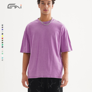广州Etai服饰有限公司批发100% 纯棉t恤定制酸洗街装超大复古男式t恤 - Product Image 4