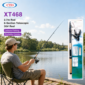 Ensemble de pêche spinning portable CTO 2,7 m 6 sec 30 bobines pour le voyage - Product Image 3