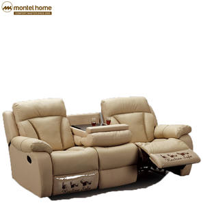 أريكة جلدية قابلة للتمدد بثلاثة مقاعد للمسرح المنزلي من فوشان شوندي، طقم أريكة وظيفية عصرية لغرفة المعيشة - Product Image 1