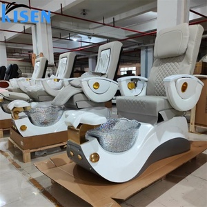 เก้าอี้นวดทำเล็บ Kisen Deluxe Nail Spa Salon Shiatsu ปรับระดับได้ สีขาว ชมพู ดำ พร้อมฐานไฟเบอร์กลาส จัดส่งแบบดรอปชิปปิ้ง - Product Image 4