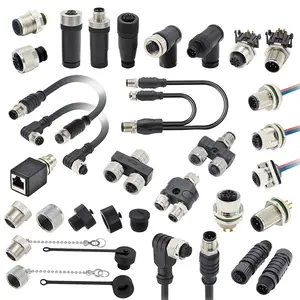 ฝาครอบขั้วต่อเชื่อมไม่ป้องกัน M12 5 พิน B รหัสชายหญิงเซ็นเซอร์ขึ้นรูปปลั๊กซ็อกเก็ตพลาสติกสายกันน้ํา - Product Image 1