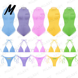 도매 수영복 맞춤형 수영복 3 종 세트 섹시한 끈 비키니 세트 여성용 비치웨어 - Product Image 5