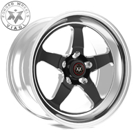 Jantes forgées sur mesure à 5 branches pour la course de dragster, en alliage d'aluminium 6061-T6, pour la tuning de haute performance, 15, 17, 18 pouces