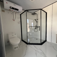 Maison conteneur modulaire préfabriquée en acier et verre de 20 pieds avec fenêtres trempées, design moderne pour hôtel, usage résidentiel, bureau mobile