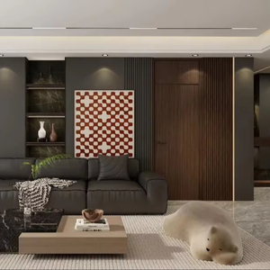 أبواب داخلية حديثة بتصميم ثلاثي الأبعاد من ميلينكو، أبواب خزائن جدارية قابلة للتخصيص بنفس اللون لغرفة المعيشة والفيلات والفنادق - Product Image 2