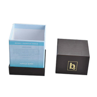Boîtes télescopiques en carton rigide pour impression couleur avec doublure en éponge, emballage personnalisé fait main pour parfums et cosmétiques