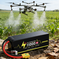Batterie LiPo personnalisable OEM HV 22,8 V 11 000 mAh, pack de polymère lithium 6S pour drone agricole, multirotor, FPV, UAV