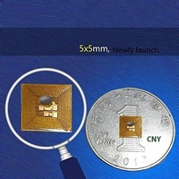 Lingkaran yang dapat diprogram 5X5 MM NFC RFID Chip Mini NTag 213 Tag NFC FPC fleksibel untuk penyambungan Bluetooth keamanan produk
