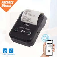 Printer Mini Portabel USB BT Nirkabel dengan Garansi Dua Tahun, Printer Thermal Struk 58mm untuk Luar Ruangan