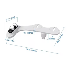 Toilet Seat <strong>Bidet</strong> Attachment Visible Temperature Dual Nozzle Feminine Rear Wash Self Cleaning <strong>Warm</strong>&amp;Cold <strong>Water</strong> Adjustable <strong>Sprayer</strong> - Product Image 5