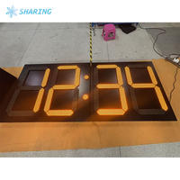 Layar Jam Digital LED Merah Besar Langsung dari Pabrik untuk Tampilan Suhu dan Waktu Elektronik Komersial Luar Ruangan