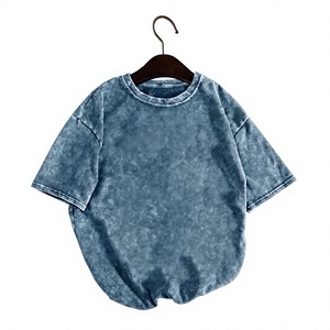 เสื้อยืดโอเวอร์ไซส์พรีเมียมเนื้อหนา ล้างสีแบบแอซิดวอช สไตล์วินเทจเรโทร รับสกรีนโลโก้ เสื้อยืดคอตตอนผู้ชาย ล้างสีแบบแอซิดวอช - Product Image 1