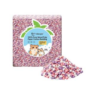 Granulés de papier en pâte de bois naturelle pour litière, granulés de papier anti-odeur pour petits animaux - Product Image 1