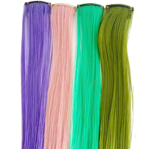 วิกผมต่อแบบคลิปผมสังเคราะห์สีรุ้งแบบทำมือไฮไลท์สำหรับปาร์ตี้มีหลายสี - Product Image 5