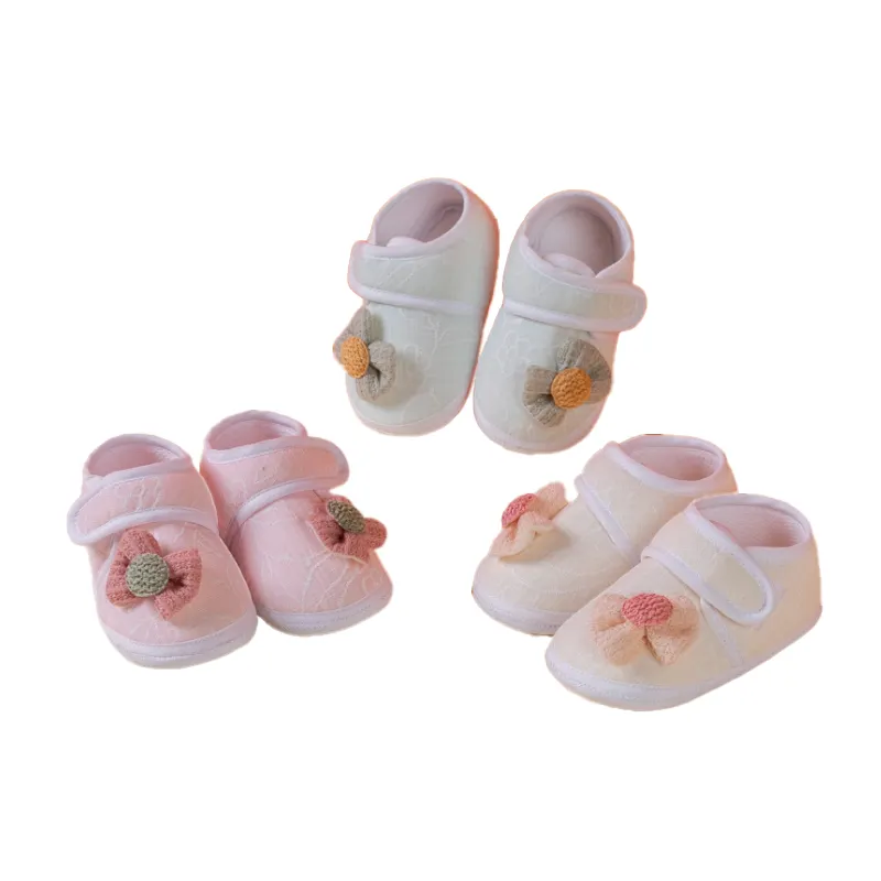 Giày em bé 0-1 tuổi mùa xuân hè thu 0-12 tháng Giày vải đế mềm cho trẻ sơ sinh