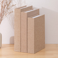 Livres décoratifs vierges personnalisés en lin couleur unie pour salon, hôtel, club, maison, avec couverture rigide, pour impression
