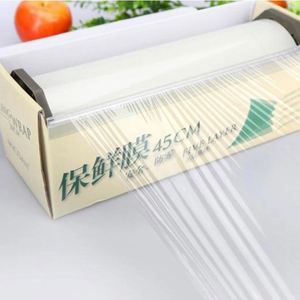 Vente directe d'usine, film plastique transparent en PE PVC de qualité alimentaire, film alimentaire avec coupeur coulissant - Product Image 1