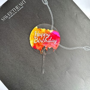 Adorno de Pastel Acrílico con Diseño de Miel y Dulzura, Feliz Cumpleaños, Sr. y Sra., Decoración para Fiesta de Bodas o Cumpleaños, Impresión UV - Product Image 4