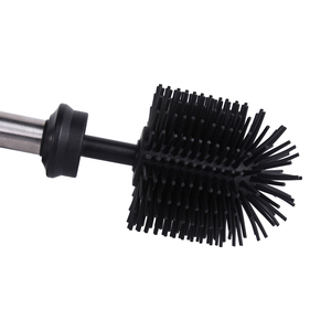 Design moderno Matel Wc In Acciaio Inox Ciotola di Pulizia Igienica Pennello In <span class=keywords><strong>Silicone</strong></span> E Holder Set con il supporto - Product Image 3