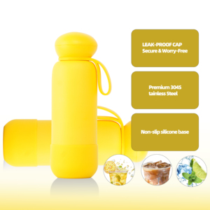 Botella de Agua Infantil Ecológica de Acero Inoxidable con Aislamiento al Vacío, 100% a Prueba de Fugas, Reutilizable, con Tapa de Hongo, Aislamiento Térmico de 6 a 12 Horas - Product Image 2