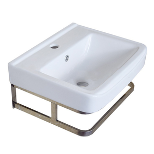 Lavabo de Cerámica Moderno Colgante de Pared con Estante para Uso en Hoteles y Apartamentos Pequeños - Product Image 1