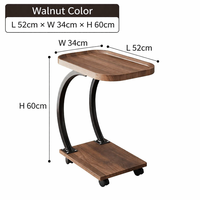 Table basse convertible et mobile BURAN BR-0805 en bois, style moderne et minimaliste, avec espace de rangement, sans assemblage, pour salon, chevet ou coin.