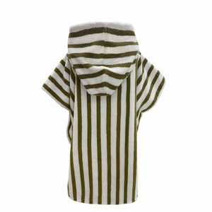 Serviette <span class=keywords><strong>de</strong></span> plage à capuche en tissu éponge rayé personnalisable avec logo, en coton écologique, pour bébés et enfants, vente en gros Softextiles - Product Image 3