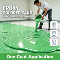 Revêtement de sol en résine décorative à finition marbre, sable coloré époxy, nouveau design
