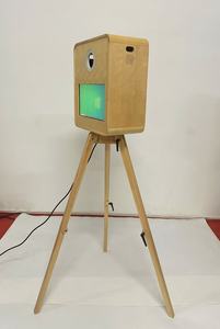 Vintage Ahşap 15.6'' Fotoğraf Kabini Kabuklu Kiosk, Tripod Standlı Taşınabilir Kiralık Parti Kabini, Windows Sistemli - Product Image 5