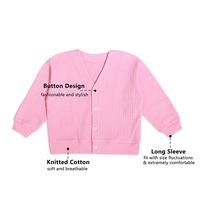 Nouveau produit couleur personnalisée automne hiver chaud solide enfants vêtements garçons filles chandails Cardigan bébé tricots chandails