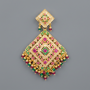 Conjunto de Joyería Nupcial Geométrica Vintage Étnica Chapada en Cobre Antiguo con Cristales y Perlas de Imitación para Mujer, Conjunto de Collar de Aleación para Boda - Product Image 1