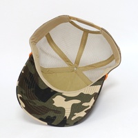 Casquettes de camionneur tactiques pour hommes en coton avec corde, broderie 3D personnalisée de haute qualité BSCI, orange vif, pour la chasse, à 5 panneaux, pour l'extérieur, style Gorras, camouflage