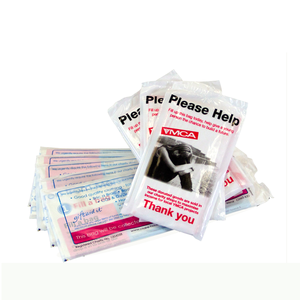 Bolsas de Plástico PE con Refuerzo Lateral, Impresas para Donaciones, de Alta Calidad a Precio de Fábrica, Impresión por Grabado para Uso en Supermercados y Exhibiciones - Product Image 1