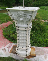 Moules latéraux en plastique ABS, pour décoration de ciment, colonne romaine, moulage supérieur