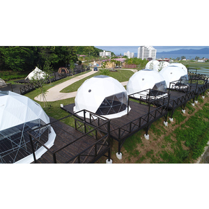 Hotel Domo de Lujo con Calefacción, Decoración Ecológica para Glamping, Valla Prefabricada de WPC para Exteriores de 8m, Decoración de Hotel Ecológico de Lujo con Calefacción - Product Image 6