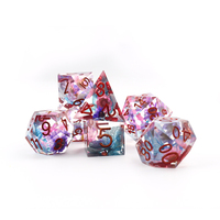 Ensemble de dés en résine DND, motif floral, polyédriques, pour jeux de rôle, OEM