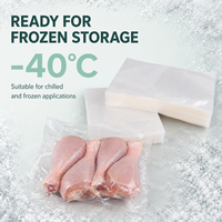 Sacs sous vide pour aliments, 7 couches coextrudées PA PE Nylon, lisses et brillants, 240 microns, avec encoche de déchirement, thermoscellables, personnalisables, en vrac, pour supermarchés