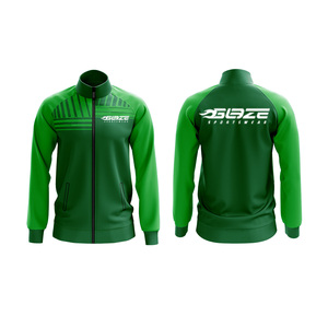 Fabricant de vêtements de sport sur mesure, veste de survêtement de course à pied, vêtements de sport à fermeture éclair pour hommes - Product Image 1